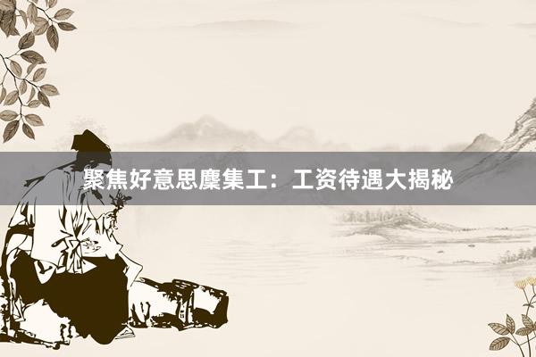 聚焦好意思麇集工：工资待遇大揭秘