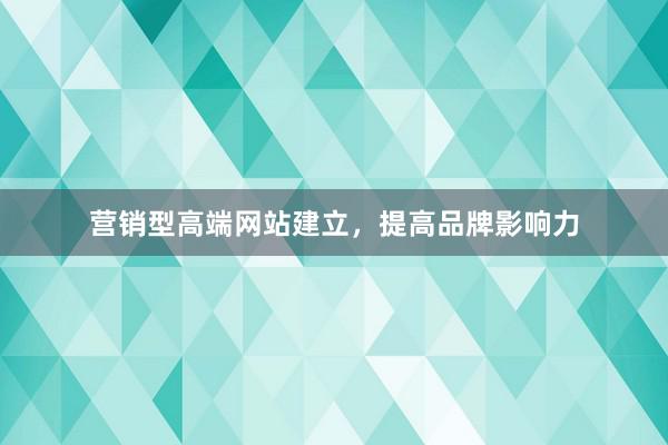 营销型高端网站建立，提高品牌影响力